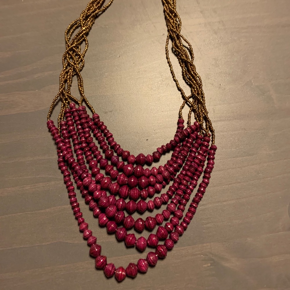 Noonday paper bead necklace